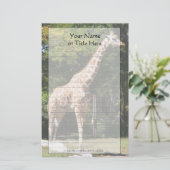 Giraffen-Briefpapier Briefpapier (Stehend Vorderseite)