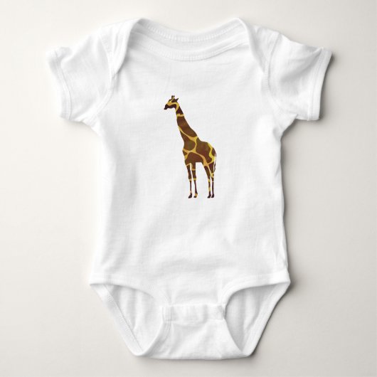 Giraffen Brown und Gelbe Silhouette Shirts (Vorderseite)