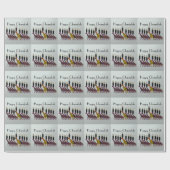 Giraffen Chanukah Menorah Geschenkpapier (Flach)