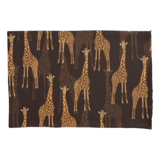 Giraffen Dark: Abstrakt Vintag nahtlos. Kissenbezug (Vorderseite)