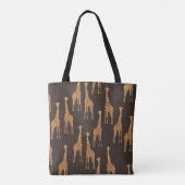 Giraffen Dark: Abstrakt Vintag nahtlos. Tasche (Rückseite)