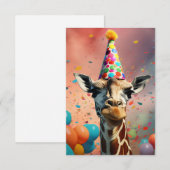 Giraffen-Design, farbenfroh Dankeskarte (Vorne/Hinten)