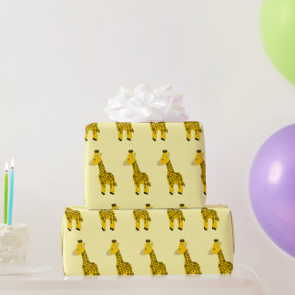 Giraffen-Design in beliebiger Hintergrundfarbe Geschenkpapier