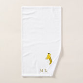 Giraffen-Design Monogramm Badhandtuch Set (Handtuch)