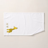 Giraffen-Design Monogramm Badhandtuch Set (Handtuch)
