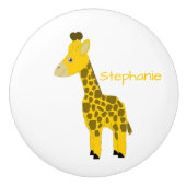 Giraffen-Design personalisiert Keramikknauf (Vorderseite)