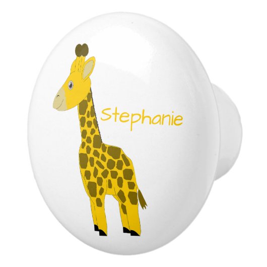 Giraffen-Design personalisiert Keramikknauf (Rechts)