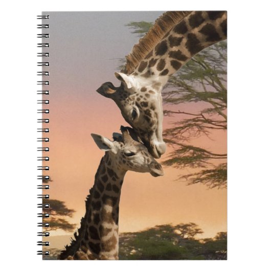 Giraffen, die sich grüßen notizblock (Vorderseite)