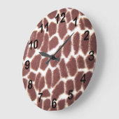 Giraffen-Druck Große Wanduhr (Winkel)