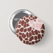 Giraffen-Druck-Herz Button (Vorne & Hinten)