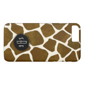 Giraffen-Druck-Monogramm iPhone 7 Plusfall Case-Mate iPhone Hülle (Rückseite (Horizontal))