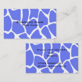Giraffen-Druck-Muster im Cornflower-Blau Visitenkarte (Vorne/Hinten)