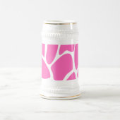 Giraffen-Druck-Muster im hellen Rosa Bierglas (Mittel)