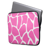 Giraffen-Druck-Muster im hellen Rosa Laptopschutzhülle (Vorderseite Links)