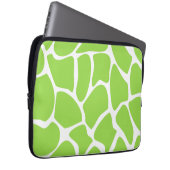 Giraffen-Druck-Muster im Limonen Grün Laptopschutzhülle (Vorne Rechts)