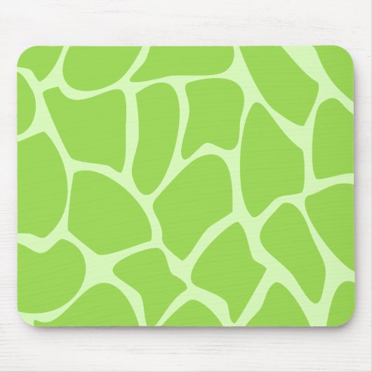 Giraffen-Druck-Muster im Limonen Grün Mousepad (Vorne)