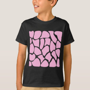 Giraffen-Druck-Muster im Süßigkeits-Rosa T-Shirt