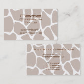 Giraffen-Druck-Muster in Brown Visitenkarte (Vorne/Hinten)