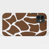 Giraffen-Druck-Muster in dunklem Brown Case-Mate iPhone Hülle (Rückseite (Horizontal))