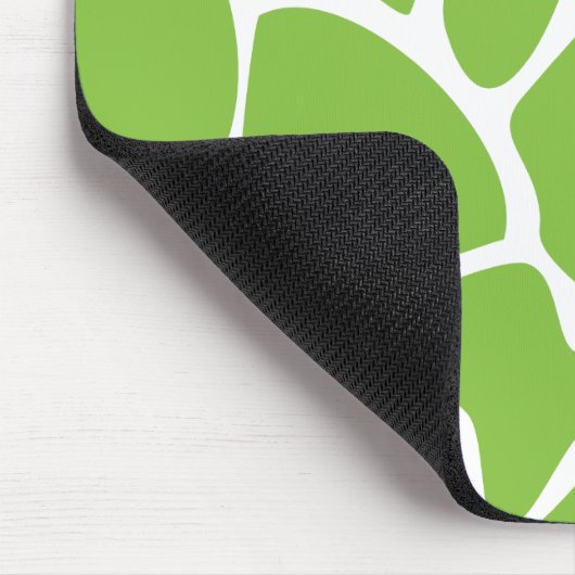 Giraffen-Druck-Muster. Safari-Grün Mousepad (Ecke)