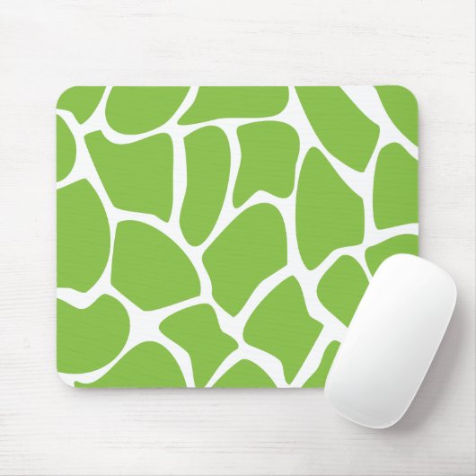Giraffen-Druck-Muster. Safari-Grün Mousepad (Mit Mouse)