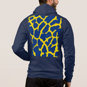 Giraffen-Druck Navy Gelb Hoodie