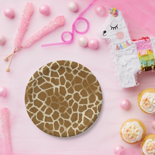 Giraffen-Druck-Papier-Teller Pappteller (Party)