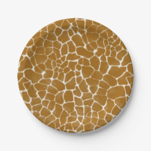 Giraffen-Druck Safari-Tier Papier-Teller Pappteller