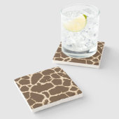 Giraffen-Druck Steinuntersetzer (Seitenansicht)