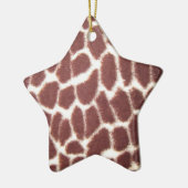 Giraffen-Druck-Stern-Weihnachtsverzierung Keramik Ornament (Links)