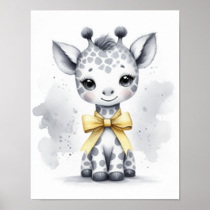 Giraffen-Dschungel-Kinderzimmer-Wandkunst Poster
