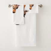 Giraffen-Dschungel-Tier-Porträt Badhandtuch Set (Insitu)
