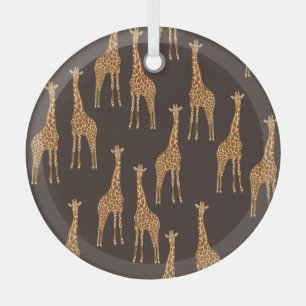 Giraffen Dunkel: Abstrakte Vintage-Nahtlos. Ornament Aus Glas