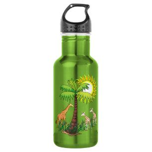 Giraffen-Familie Edelstahlflasche