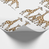 Giraffen-Familie in Brown und im beige Packpapier (Ecke)