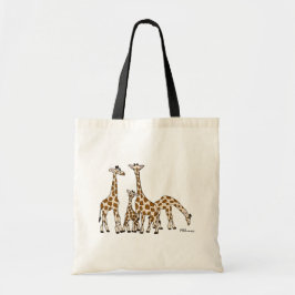 Giraffen-Familie in Brown und in der beige Tragetasche