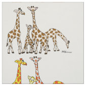 Giraffen-Familien-Gewebe Stoff (Muster)
