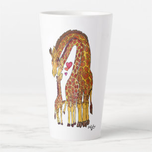 Giraffen-Familien-Latte-Mug Milchtasse