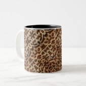 Giraffen-Fell-Tasse Zweifarbige Tasse (Vorderseite Links)