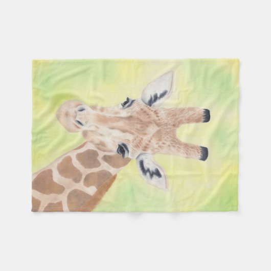 Giraffen-Fleece Fleecedecke (Vorderseite (Horizontal))