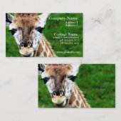 Giraffen-Foto-Geschäfts-Karte Visitenkarte (Vorne/Hinten)