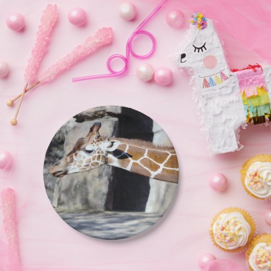 Giraffen-Foto Pappteller (Party)