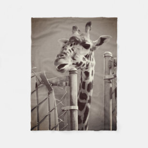 Giraffen-Fotografie - im Vintage-Stil Fleecedecke
