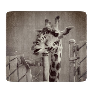 Giraffen-Fotografie - im Vintage-Stil Schneidebrett