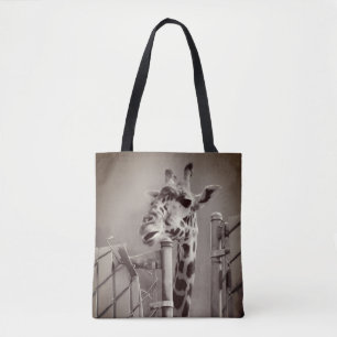 Giraffen-Fotografie - im Vintage-Stil Tasche