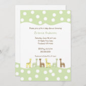 Giraffen-Freund-Babyparty laden Einladung (Vorne/Hinten)