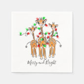 Giraffen für Ihren Urlaub, blinkende Lichter, Gest Serviette (Vorderseite)