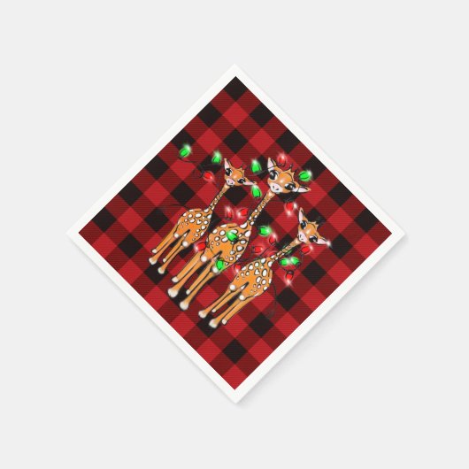 Giraffen für Ihren Urlaub, blinkende Lichter, Gest Serviette (Ecke)