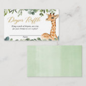 Giraffen-Gender-neutrale Babypreiskarten Begleitkarte (Vorne/Hinten)