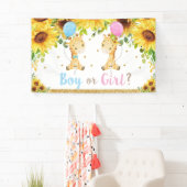 Giraffen Gender Reveal Baby Shower Boy oder Girl Banner (Insitu)